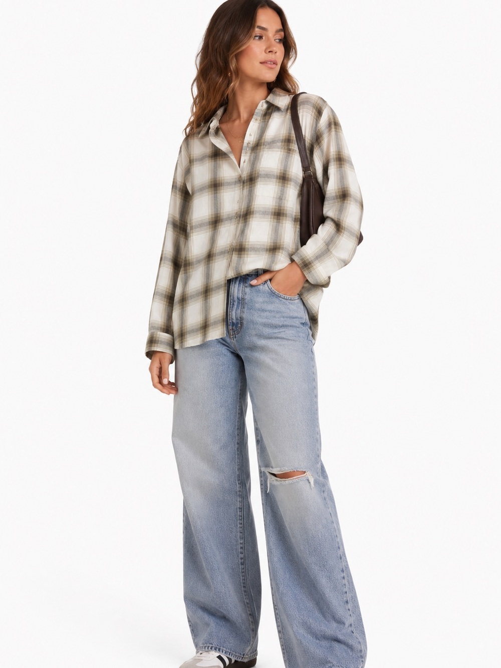 ✨ American Eagle Oversized Flannel Shirt – Medium